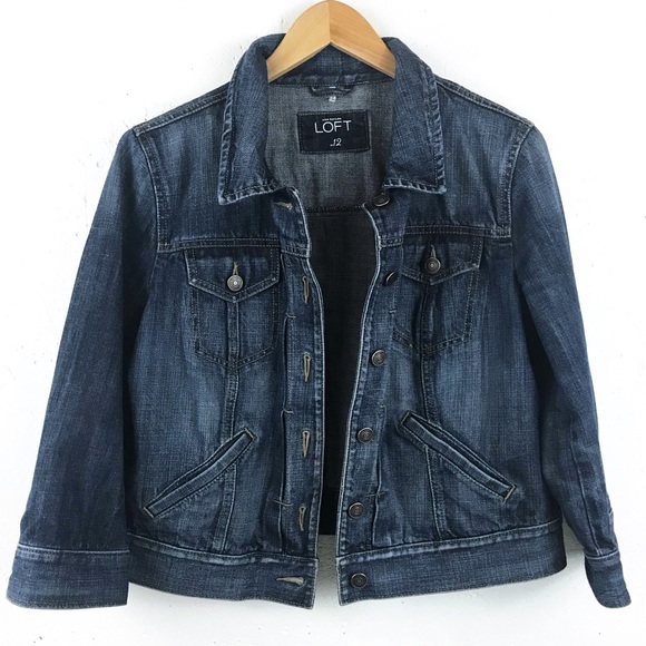 LOFT Jackets & Blazers - <LOFT> Denim Jacket Grunge Ann Taylor 00217